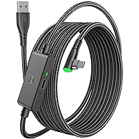 16FT Link Cable for Meta Oculus Quest 2/3/Pro and PC VR Gaming - USB 3.0 Type C Cable with Separate Charging Port for VR Headset Accessories