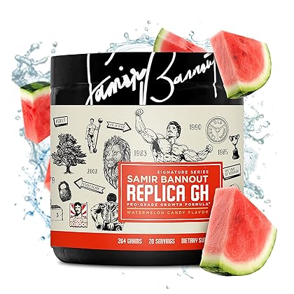 Replica Gh – Muscle Building GH Boosting Powder – Hormone Optimizer & Muscle Growth Dietary Supplement – Exclusive OSL Mr. Olympia Samir Bannout Collaboration – Watermelon Candy Flavor – 20 Servings