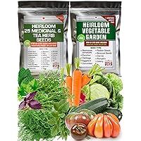 Collection of Vegetable, Culinary and Medicinal Herb Seeds for Planting Indoor, Outdoor and Hydroponic - Non-GMO, USA Grown - 7000+ Heirloom Seeds