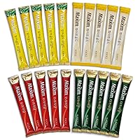 CUTIE MANGO Instant Coffee Mix Packets Single Serve - Korean Variety Coffee Sampler 20 Sticks of 4 Different Flavors, Maxim White, Mocha Gold, Original, Decaf (5 Sticks Each)