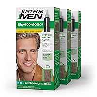 Shampoo-In Color (Formerly Original Formula), Mens Hair Color with Keratin and Vitamin E for Stronger Hair - Dark Blond/Lightest Brown, H-15, Pack of 3
