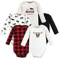 Hudson Baby unisex-baby Cotton Long-sleeve Bodysuits