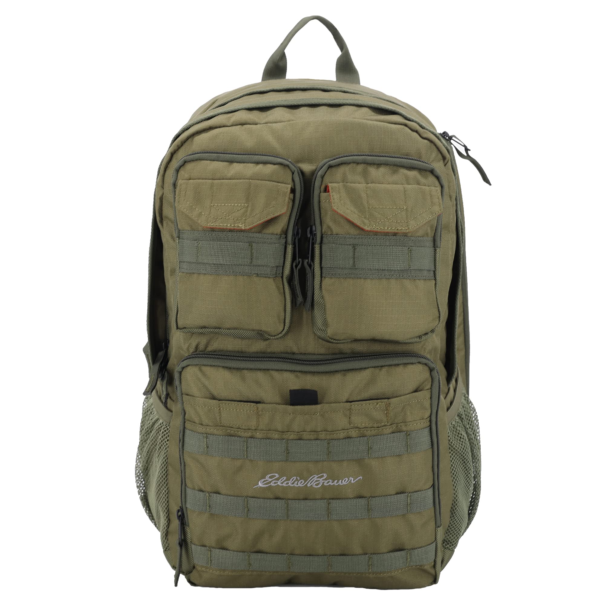 Eddie Bauer Cargo Backpack 30L Access Computer Sleeve and Dual Mesh Side Pockets, Moss Grey