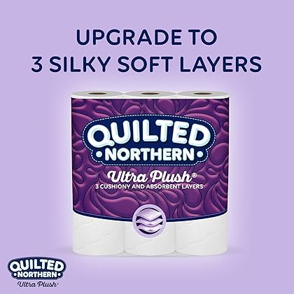 Quilted Northern Ultra Plush Toilet Paper, 12 Double Rolls, 12 = 24 Regular Rolls