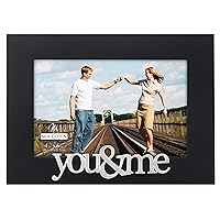 Malden International Designs Expressions You and Me Black Wood Picture Frame, 4x6, Black