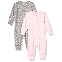Hanes Unisex-Baby Hanes Baby Sleep & Play Suits, Ultimate Flexy Pajamas For Boys & Girls, 2-Pack