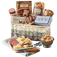 Harry & David’s Thank You Gift Basket - Classic Meat & Cheese Basket - Corporate, Employee Appreciation