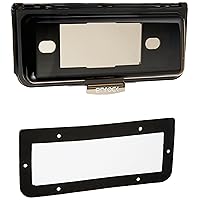 Enrock Marine Audio Dash Kit Protector for Boat/Yacht/Off Road Single Din Radio Stereo Receivers - Weather Shield Aqua Marine Cover-Up - UV-Resistant - Spring Loaded Tinted Flip Top Door, Black