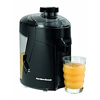 Hamilton Beach HealthSmart Juicer Machine, Compact Centrifugal Extractor, 2.4” Feed Chute for Fruits and Vegetables, Easy to Clean, BPA Free, 400W, Black