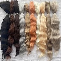 Mohair for Making Doll Wig,Curly Hair Mohair DIY for Doll Hair Handmade Replacement Wig,DIY Craft Materials (A8-10g)