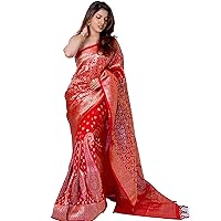 Art Silk Saree for Women Traditional Zari work Saree With Unstitched Blouse