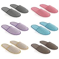 Maeline Spa Slippers, Non Slip Disposable Wholesale Bulk Hotel Slippers for Guests, Multi Color Reusable House Slippers, Indoor, Bathroom, Bedroom, Travel Slippers for Women, Men, Unisex