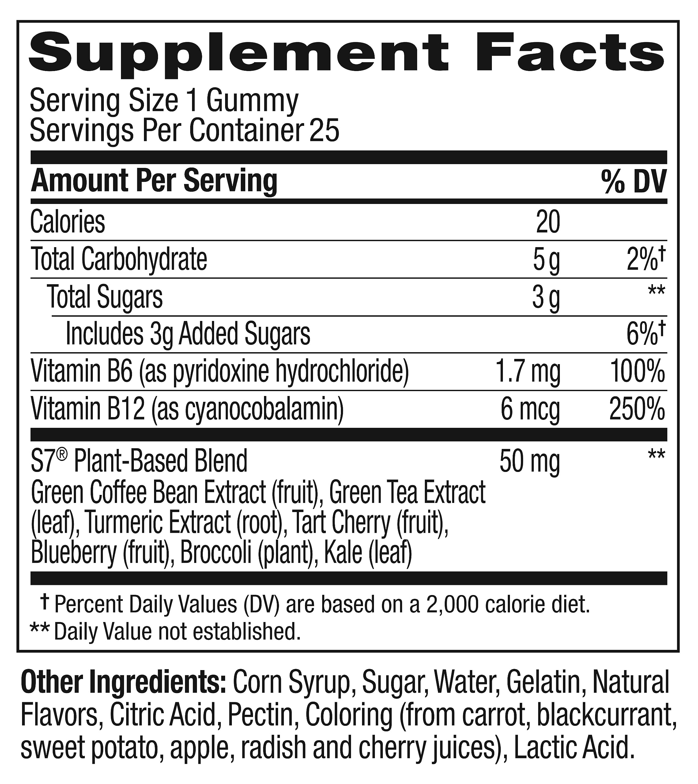 OLLY Pre-Game Energize Workout Gummy Rings, S7 Plant-Based Blend, B Vitamins, Berry Lime Flavor - 25 Count