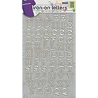 Dritz 15519 Iron-on Letters, Embroidered, Cooper, 3/4-Inch, Silver (1-Sheet)
