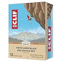 Clif Bar Crunchy Peanut Butter (18 Pack) and White Chocolate Macadamia Nut (12 Pack) Energy Bars
