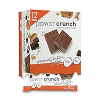 Protein Wafer Bars, High Protein Snacks with Delicious Taste, Peanut Butter Fudge, 1.4 Ounce (12 Count)