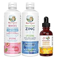 MaryRuth's Women's Multivitamin+Lustriva Hair Growth, Pumpkin Seed Oil, and Zinc Supplement, 3-Pack Bundle for Hair Support, Skin Health, Immune Support, Hormone Balance, and Urinary Tract Health