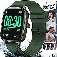 Inspiratek Smartwatch for Men and Women, Multifunctional Health Fitness Watch with Accurate All-Day Sleep, Step and Heart Rate Monitoring, Waterproof iOS and Android Smart Watch for