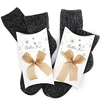 Fuzzy Slipper for Women Fluffy Cozy Cabin Warm Comfy Sleep Home Angora Socks - Gift Box (2 Pairs)