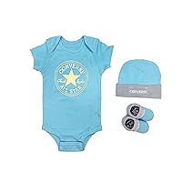 Converse Baby Girls All Star Bodysuit, Hat & Socks 3 Piece Set