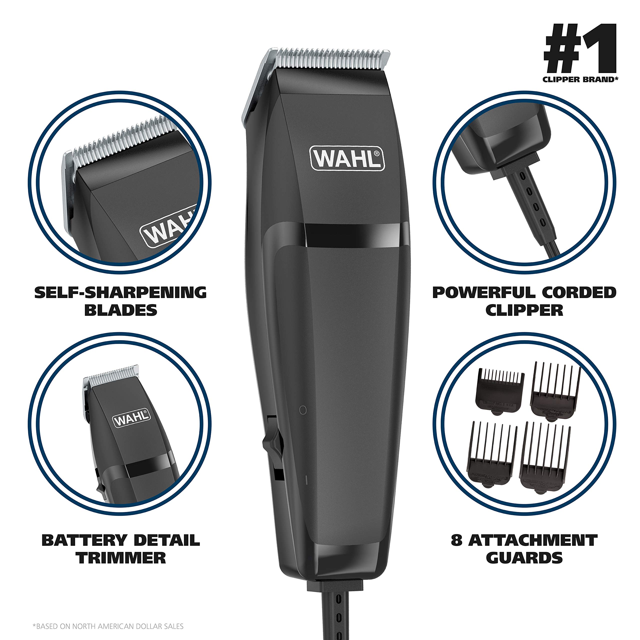 Wahl Clipper Corp Pro 14 Piece Styling Kit with Hair Clipper and Beard Trimmer for Total Body Grooming - Model 79450, Chrome