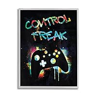 Control Freak Game Controller Graffiti Street Style Framed Wall Art, Design By Victoria Barnes
