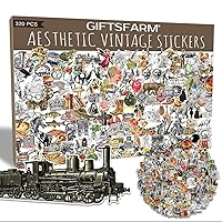 500pcs Vintage Stickers for Adults and Kids, OHMZPERE Scrapbook Stickers Aesthetic for Scrapbook Journaling, Vintage Scrapbooking Supplies, Vinyl