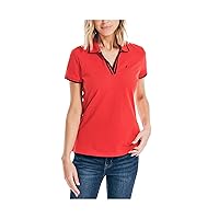 Nautica Women's Sustainably Crafted Ocean Split-Neck Polo