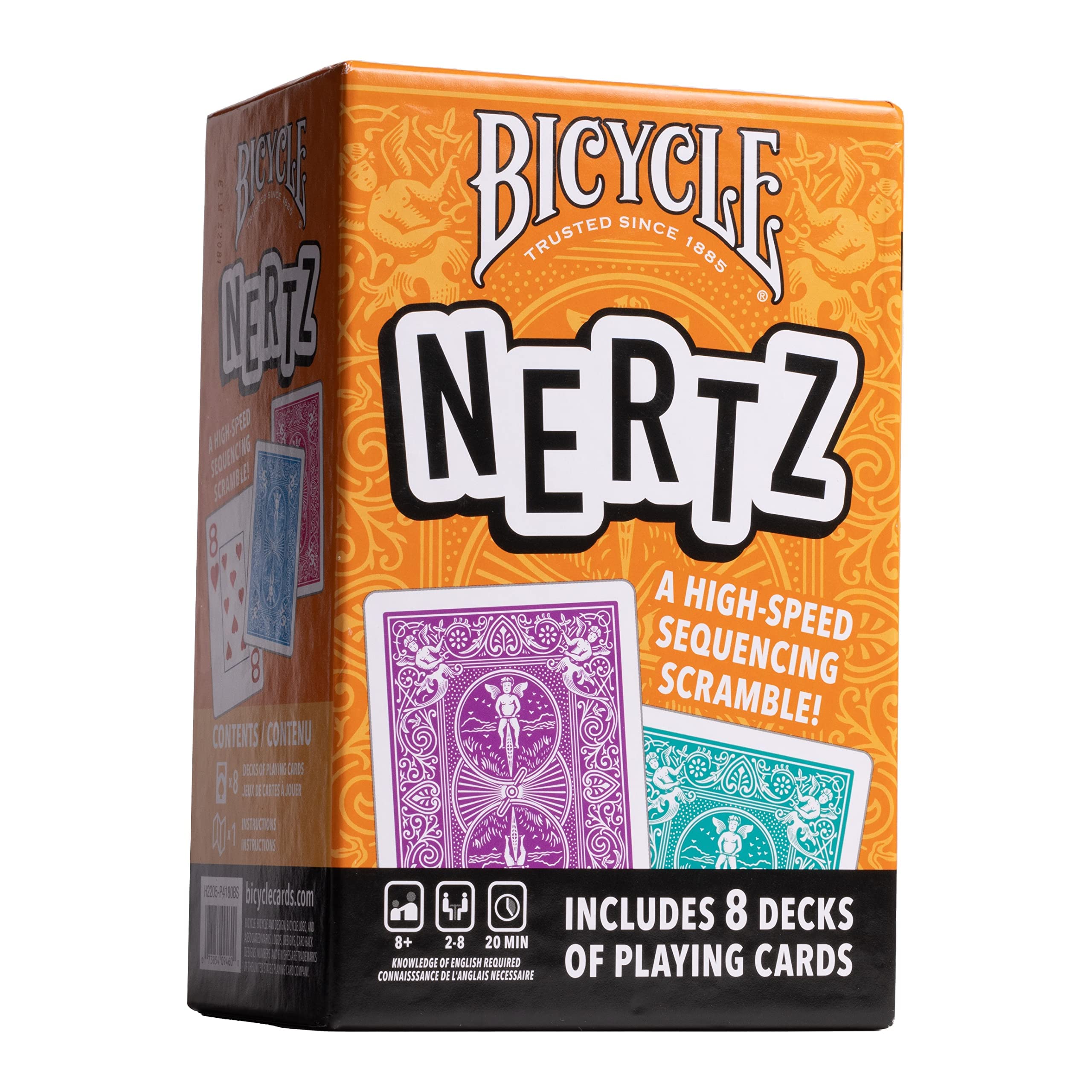 Bicycle Nertz Playing Card Game, Multiplayer Solitaire (Up to 8 Players)