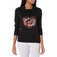 Disney Villains Hunting for Valentines Women's Cowl Neck Long Sleeve Knit Top