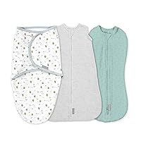 SwaddleMe by Ingenuity Comfort Pack – Size Small, 0-3 Months, 3-Pack (Little Bees) Baby Swaddle Set