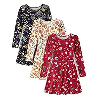 The Children's Place girls Fashion Skater Dress 3 pack