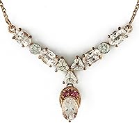 Morganite Natural Gemstone Oval Shape Pendant 10K, 14K, 18K Rose Gold Party Jewelry