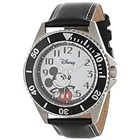 Disney Men's W000518 Mickey Mouse Honor Leather Strap Watch