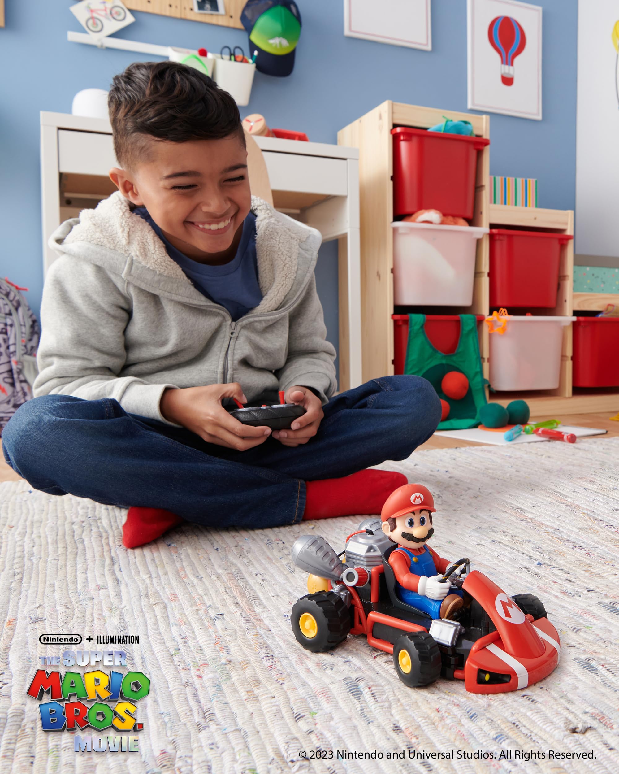 Nintendo Mario Rumble Kart RC Racer 2.4Ghz, with full function steering create 360 spins, whiles and drift! - Up to 100 ft. Range - For Kids ages 4+