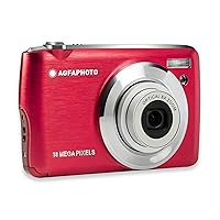 AGFA Photo Realishot DC8200 Compact Cam Digital Camera (18MP, Full HD Video, 2.7 Inch LCD Screen, 8X Optical Zoom, Lithium Battery and 16GB SD Card) – Red