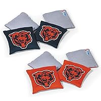 NFL Pro Football Dual Sided Bean Bags by Wild Sports, 8 Count, Premium Toss Bags for Cornhole Set - Great for Tailgates, Outdoors, Backyard