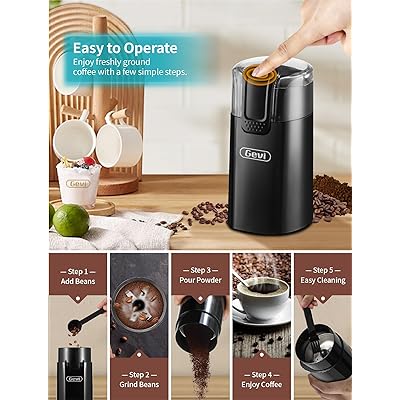 Gevi Electric Coffee Grinder for Coffee Espresso Latte Mochas