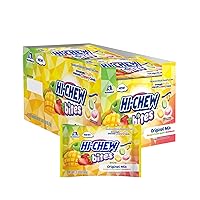 Bites Original Mix, Pack of 12 Bags, 2.12oz each | Mango Green Apple Strawberry Chewlets | Unique Fun Soft & Chewy Taffy Candy | Immensely Juicy Fruit Flavors