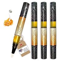 Cuticle Oil Pen for Nails - Nail Strengthener & Growth Treatment Serum for Damaged Nails, Hangnails w/Jojoba cuticle oil—Milk & Honey Fragrance - Holographic Glitter Pens 4-Pack (Milk and Honey)