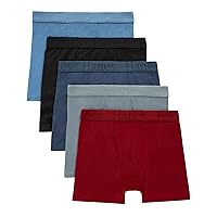 Hanes Boys Originals Boxer Brief Underwear, Supersoft Boxer Briefs For Boys, Assorted 5-Pack