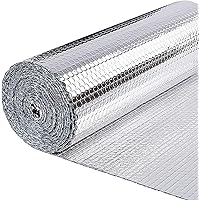 US Energy Products Reflective Insulation Roll, Attic Window Thermal Foil Insulation, RV Window Insulation, Bubble Core Radiant Barrier Heat Cold Insulation (6ft x 25ft)