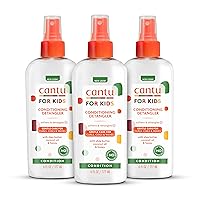 Cantu Care for Kids Paraben & Sulfate-Free Conditioning Detangler with Shea Butter, 6 fl oz (Pack of 3) (Packaging May Vary)