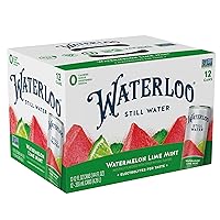 Waterloo Still Water, Watermelon Lime Mint | Naturally Flavored Purified Water | 12 Fl Oz Cans (Pack of 12) | Zero Calories | Zero Sugar or Artificial Sweeteners | Zero Sodium