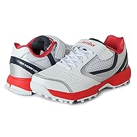 KD Cricket Shoes for Men Rubber Spikes Hockey Shoe, Multi Purpose Outdoor All Round Performance Footwear for Turf & Grass