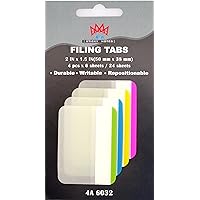 4A Durable File Tabs,Divider Tabs,Page Marker Index Label Flags,Transparent Stickers, Writable,Bookmarks,Repositionable,Great Labeling,Flaging,Retrieving Folders&Documents,24 Pads/set,4A 6032