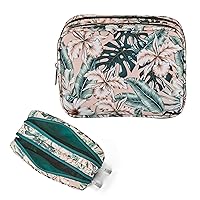 Conair Makeup Bag - Travel Toiletry Bag - Cosmetic Bag - Toiletry Bag for Women - Double Zip Organizer - Tropical Print