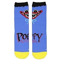 Mad Engine Poppy Playtime Youth Huggy Character Design Crew Socks For Boys And Girls 1 Pair