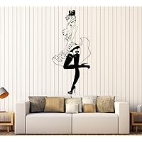 Vinyl Wall Decal Pin Up Sexy Girl Retro Woman Stickers Large Decor (864ig) Purple