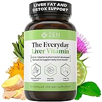 The Everyday Liver Vitamin - Liver Cleanse Detox & Repair with Bergacyn FF, Organic Milk Thistle, Dandelion Root & Artichoke Extract for Liver Health - Fatty Liver Support Supplements